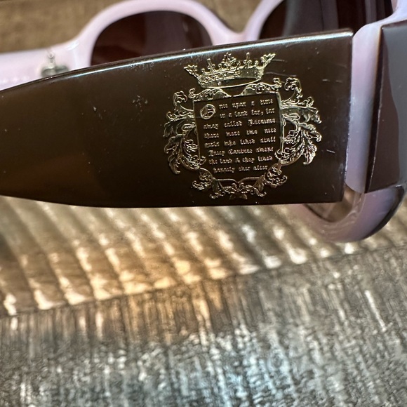 Juicy Couture Oversized Sunglasses, Purple & Brown with Logo Arms - Picture 3 of 5